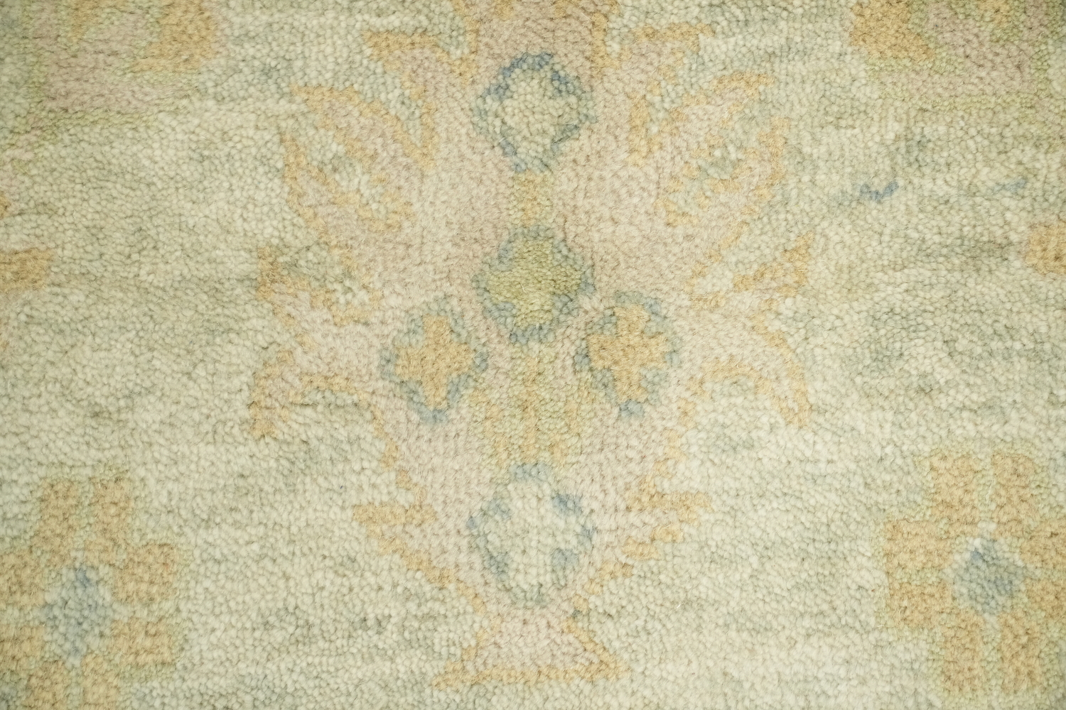 9'x12' Classic Oushak Traditional Rug with Subtle Floral Patterns in Pastel Hues