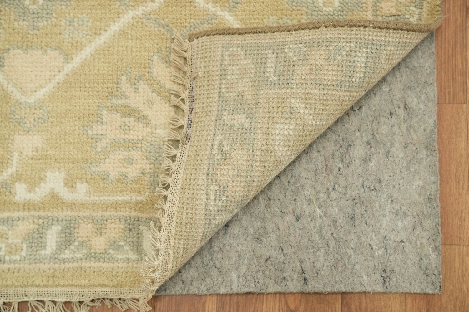 9'x12' Traditional Golden Yellow Oushak Hand-Knotted Living Room Rug