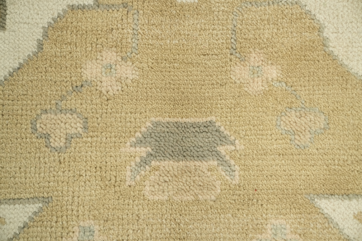 9'x12' Traditional Golden Yellow Oushak Hand-Knotted Living Room Rug