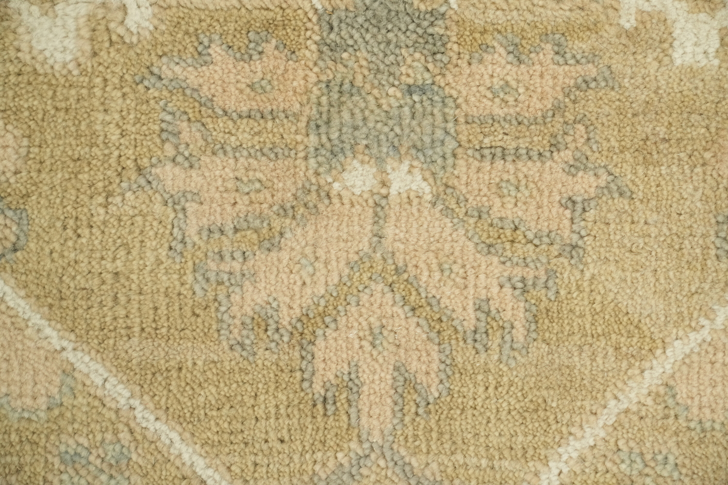 9'x12' Traditional Golden Yellow Oushak Hand-Knotted Living Room Rug