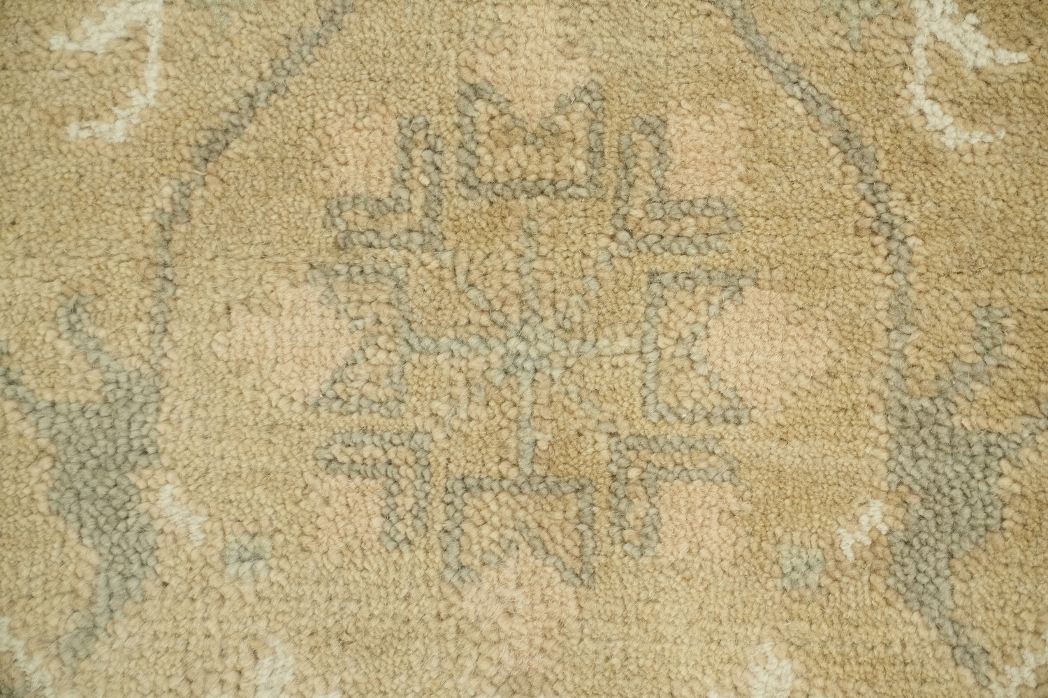 9'x12' Traditional Golden Yellow Oushak Hand-Knotted Living Room Rug