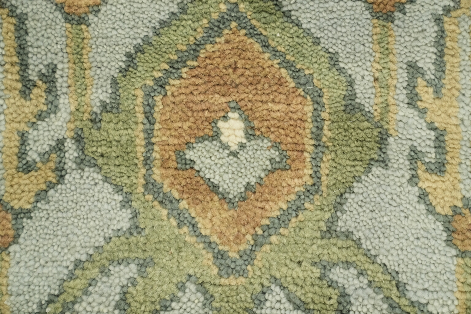 Classic Ivory and Blue Rug with Traditional Floral Motifs 9'x12'