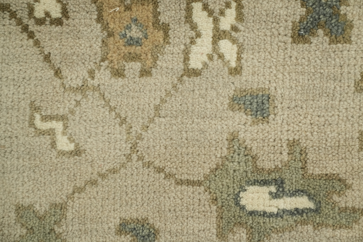 9'x12' Traditional Sage Green Oushak Hand-Knotted Living Room Rug