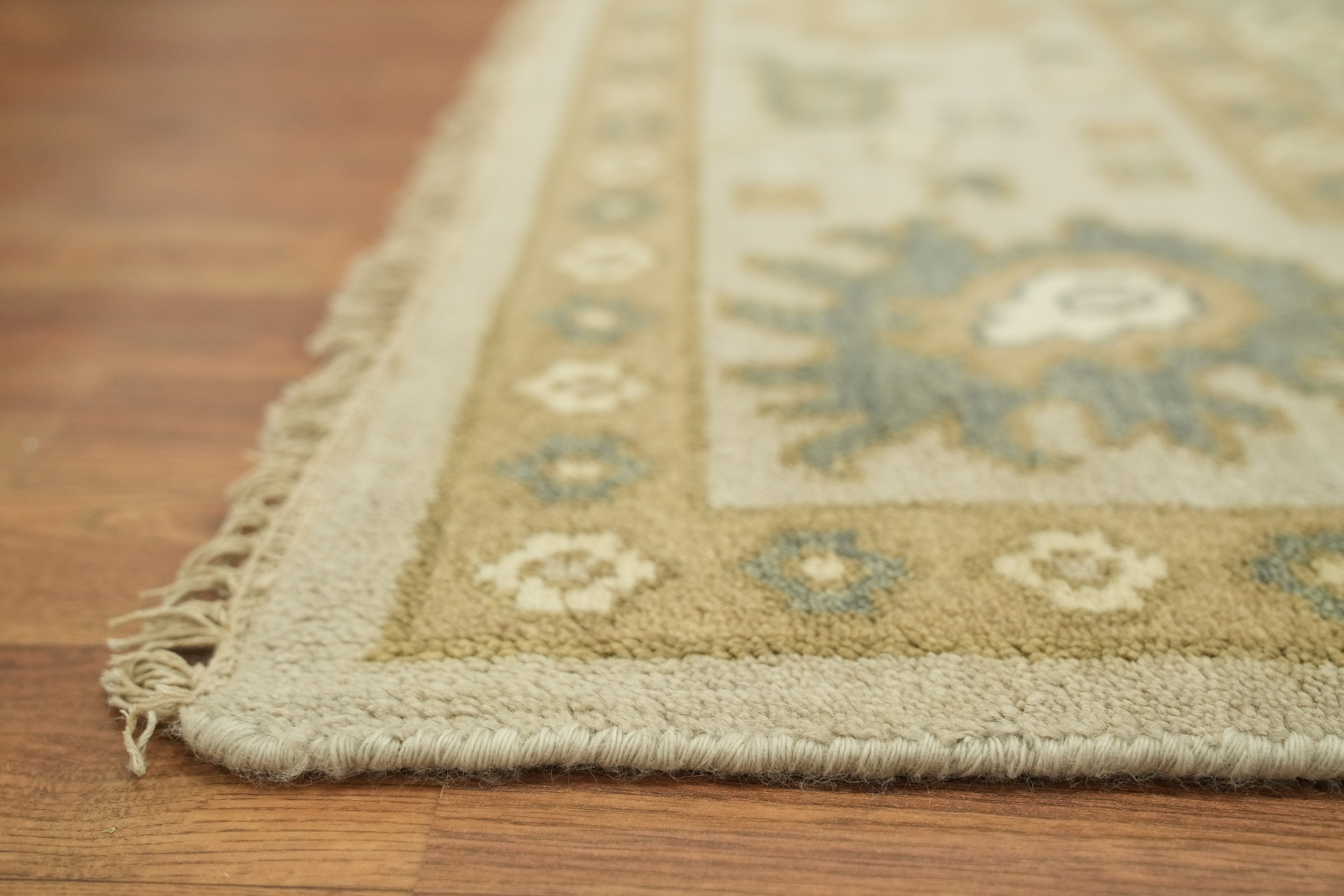 9'x12' Traditional Sage Green Oushak Hand-Knotted Living Room Rug