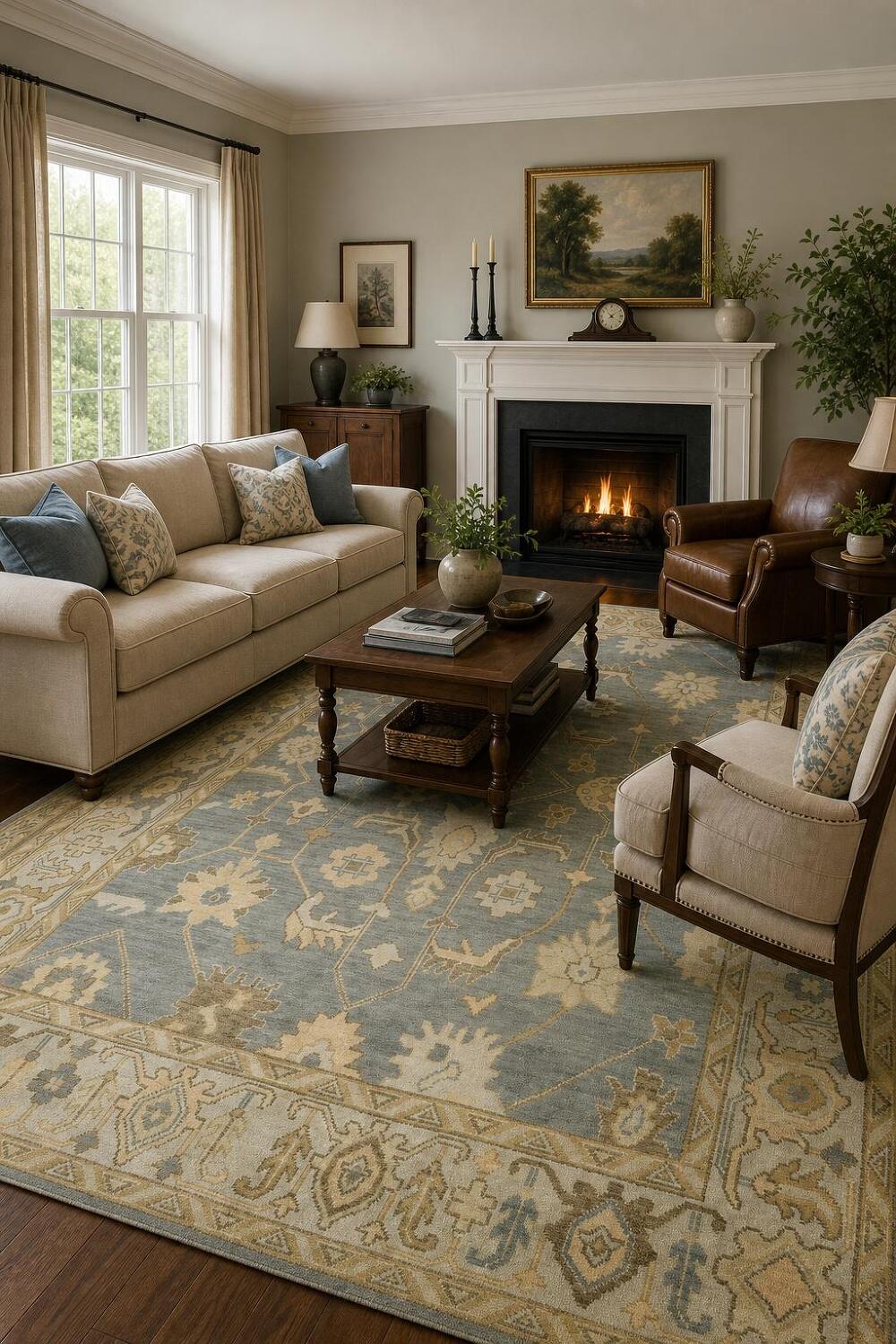 Traditional Oushak Hand Made Area Rug 8x10