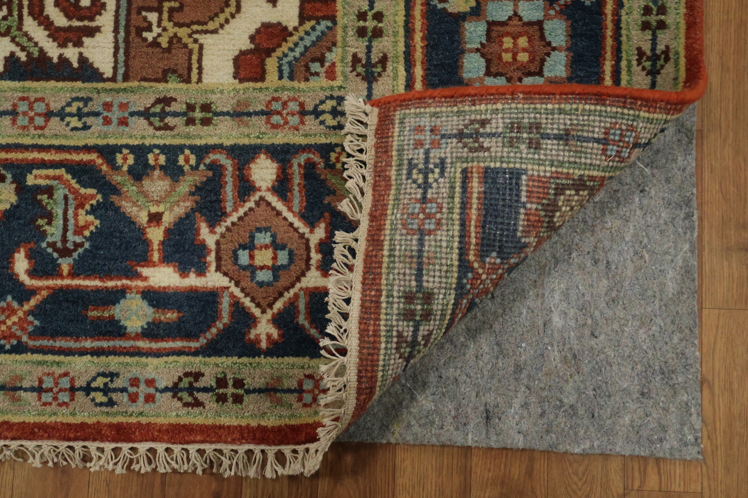 Traditional Red and Navy Heriz Serapi Oriental Area Rug 8x10