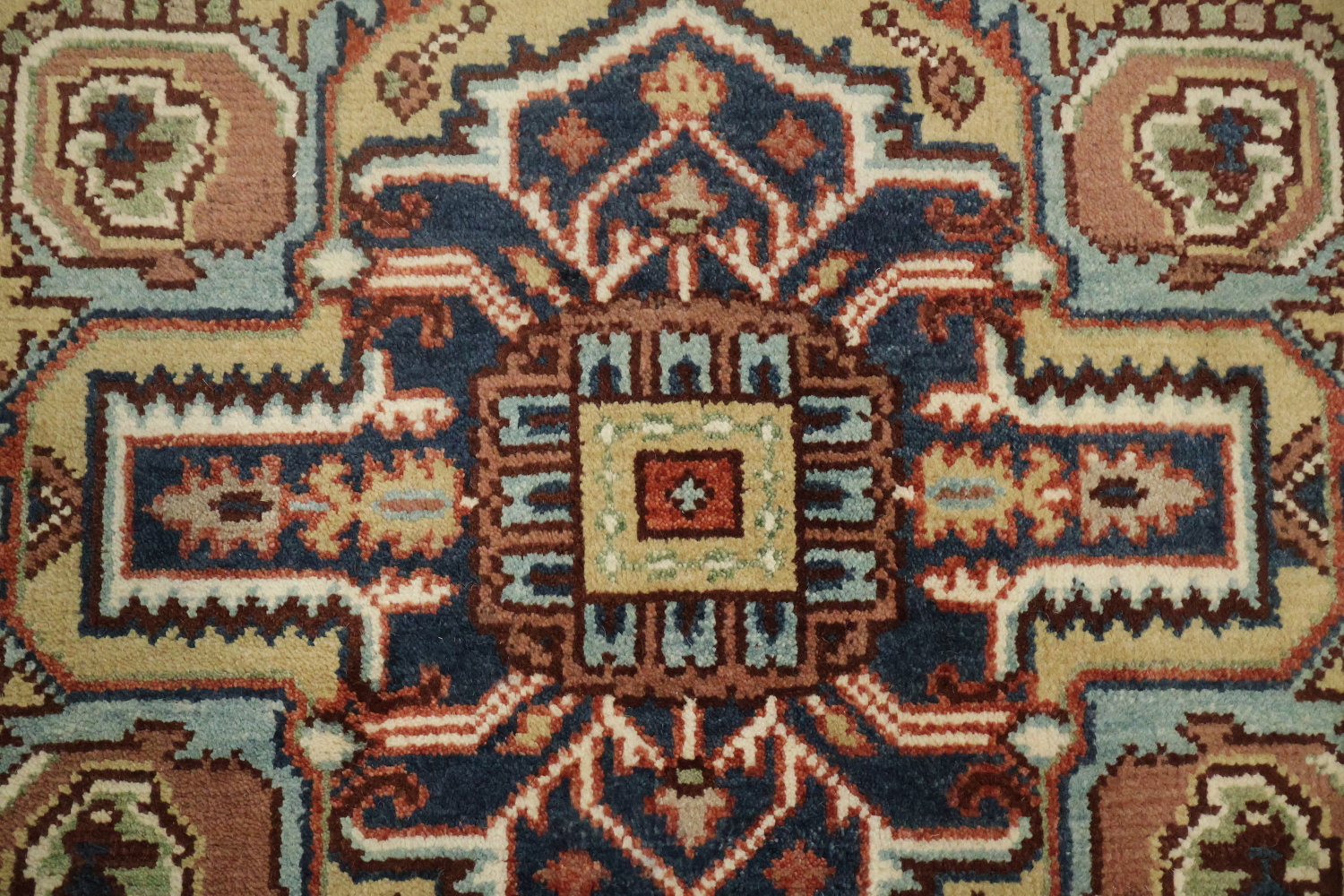 Traditional Red and Navy Heriz Serapi Oriental Area Rug 8x10