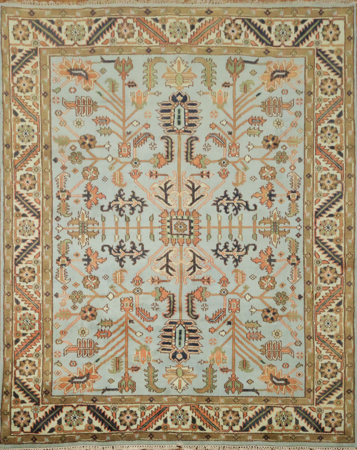 Luxurious Traditional Light Blue Ziegler Area Rug 8x10 ft