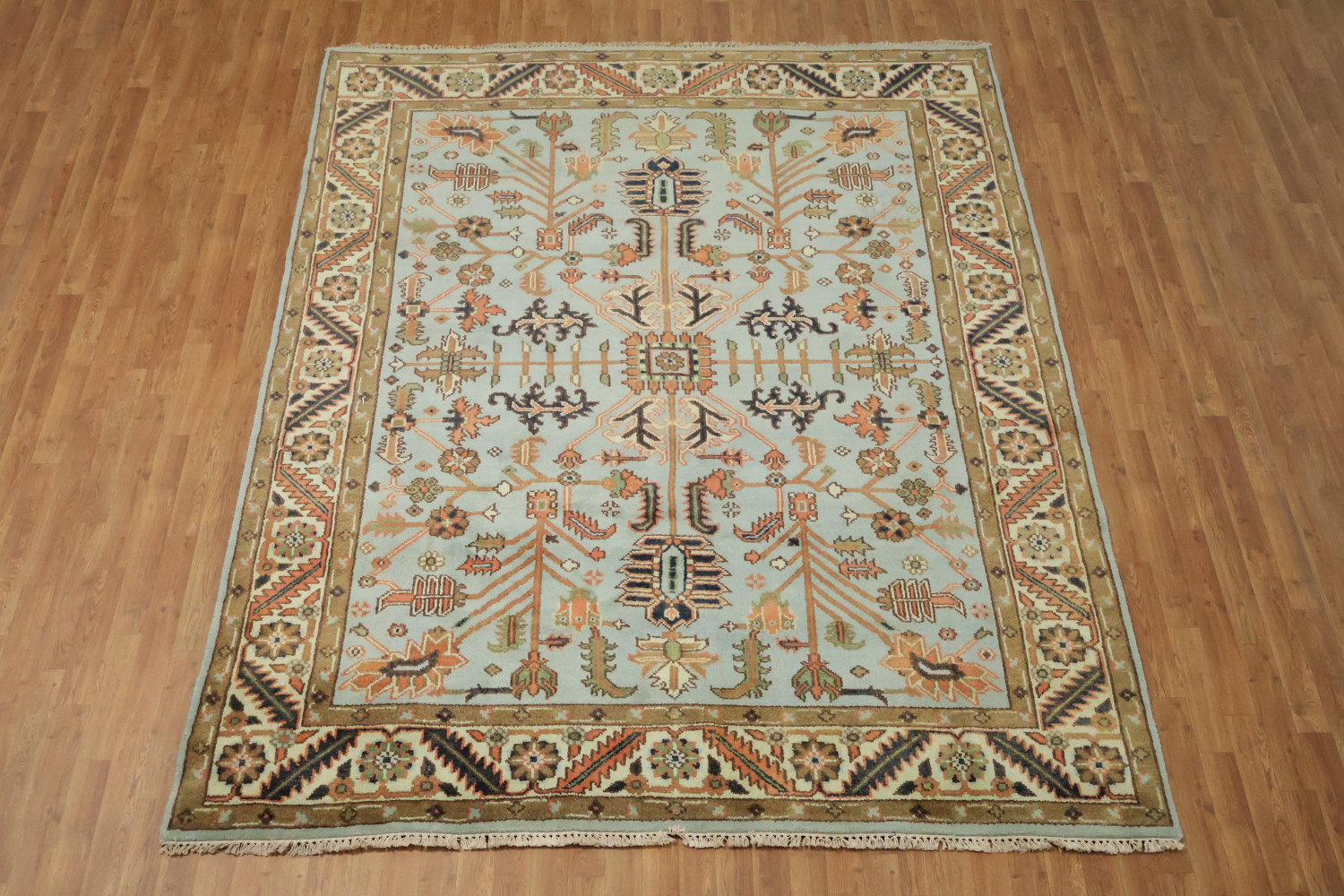 Luxurious Traditional Light Blue Ziegler Area Rug 8x10 ft
