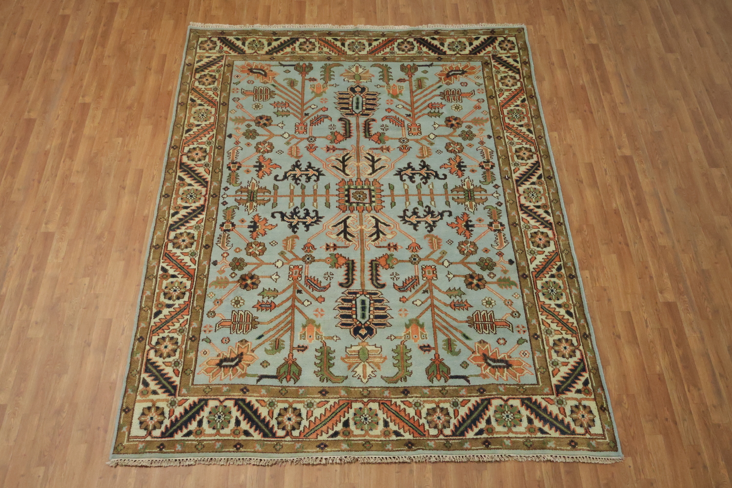 Luxurious Traditional Light Blue Ziegler Area Rug 8x10 ft