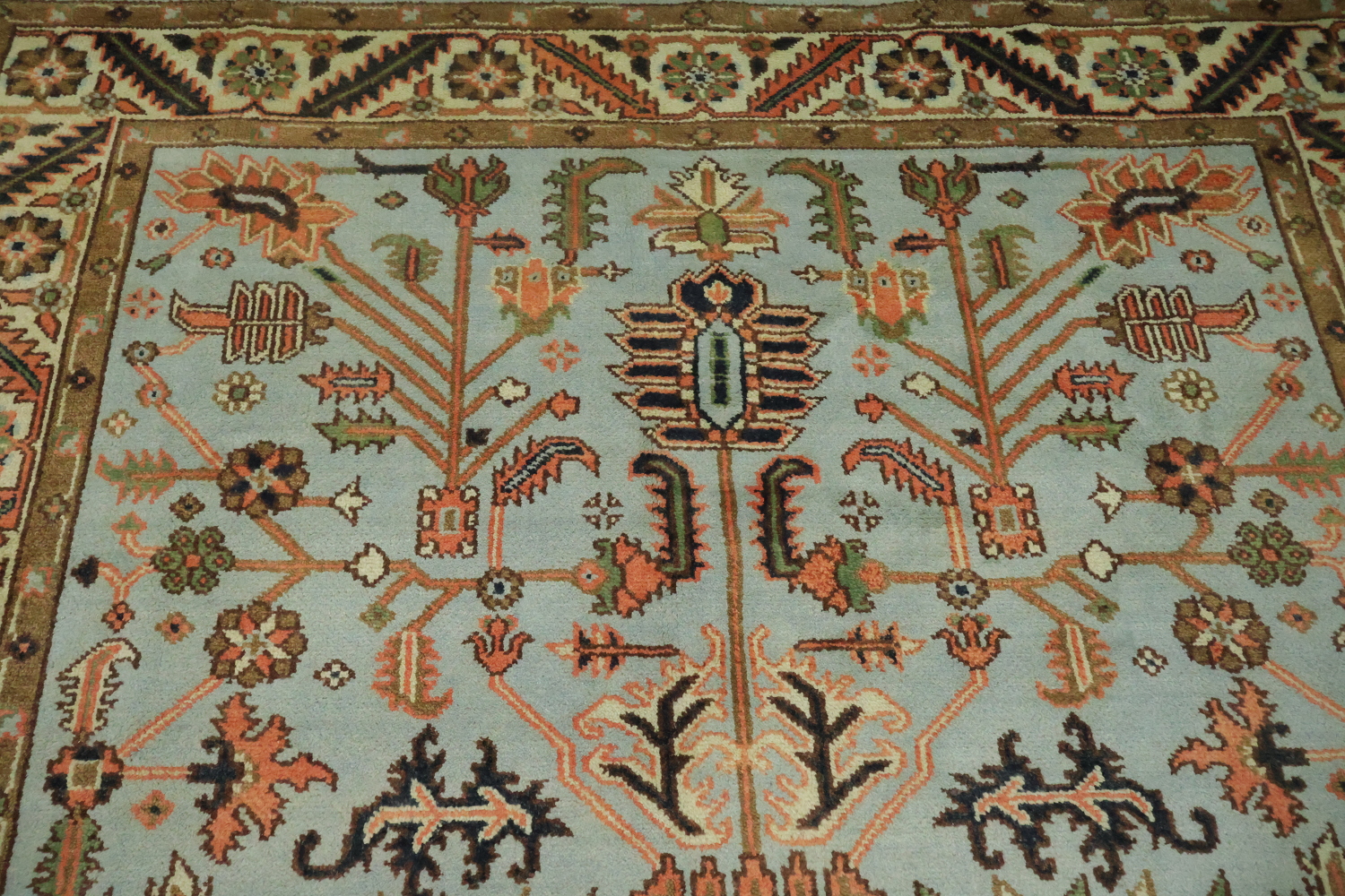 Luxurious Traditional Light Blue Ziegler Area Rug 8x10 ft