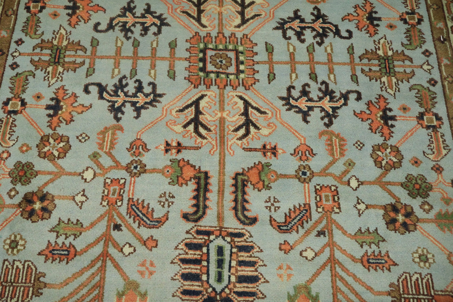 Luxurious Traditional Light Blue Ziegler Area Rug 8x10 ft