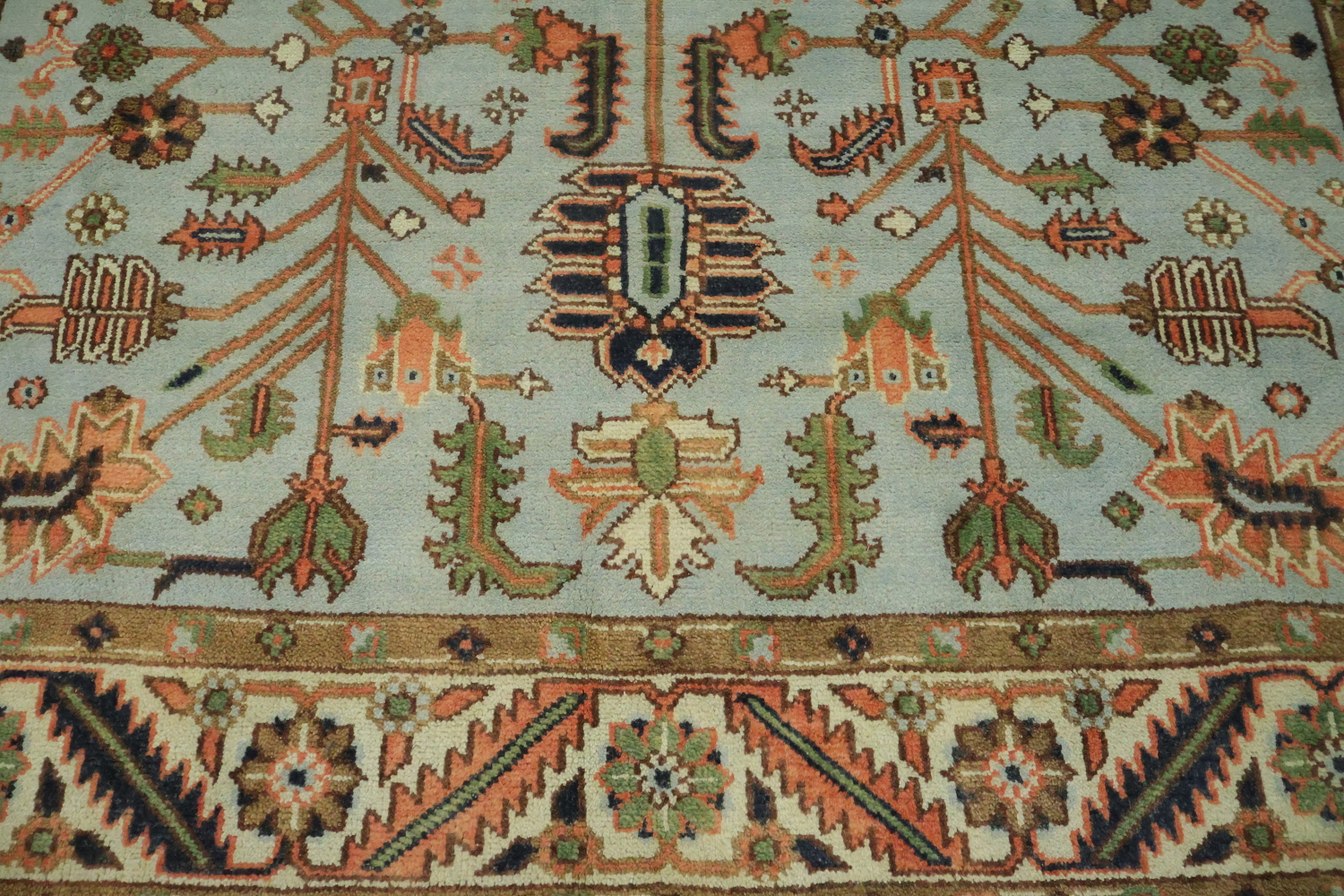 Luxurious Traditional Light Blue Ziegler Area Rug 8x10 ft