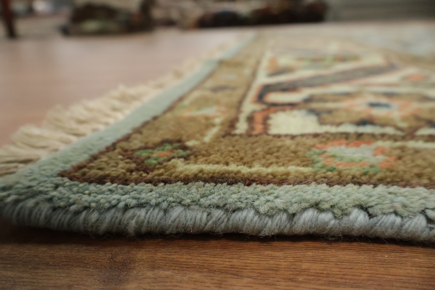 Luxurious Traditional Light Blue Ziegler Area Rug 8x10 ft