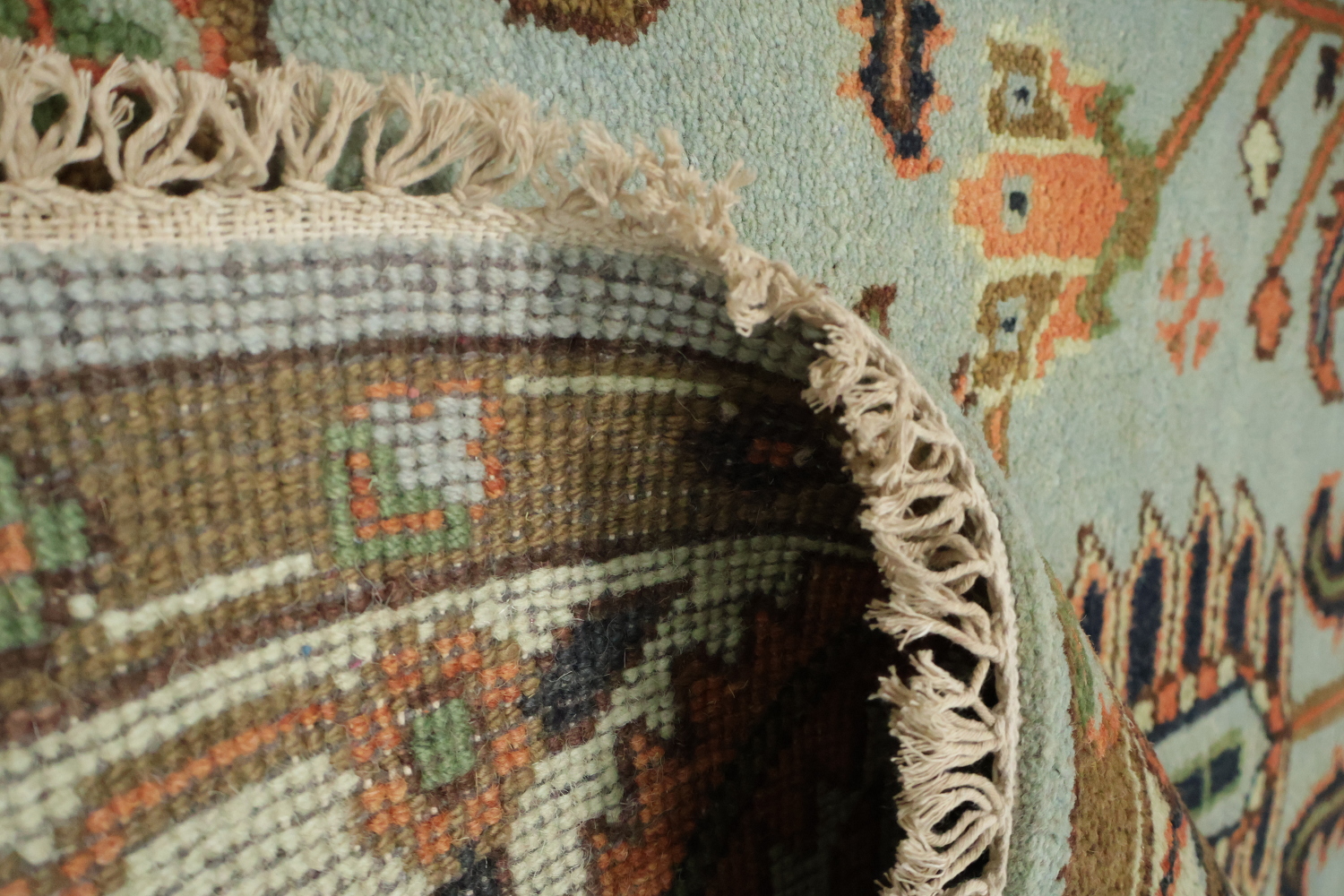 Luxurious Traditional Light Blue Ziegler Area Rug 8x10 ft