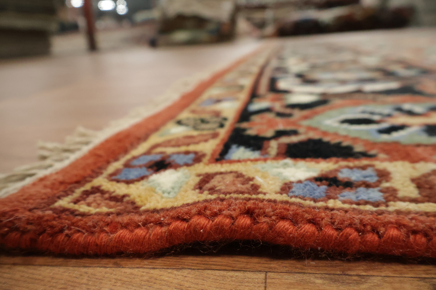 9'x12' Luxurious Rust and Green Oriental Rug with Elaborate Geometric