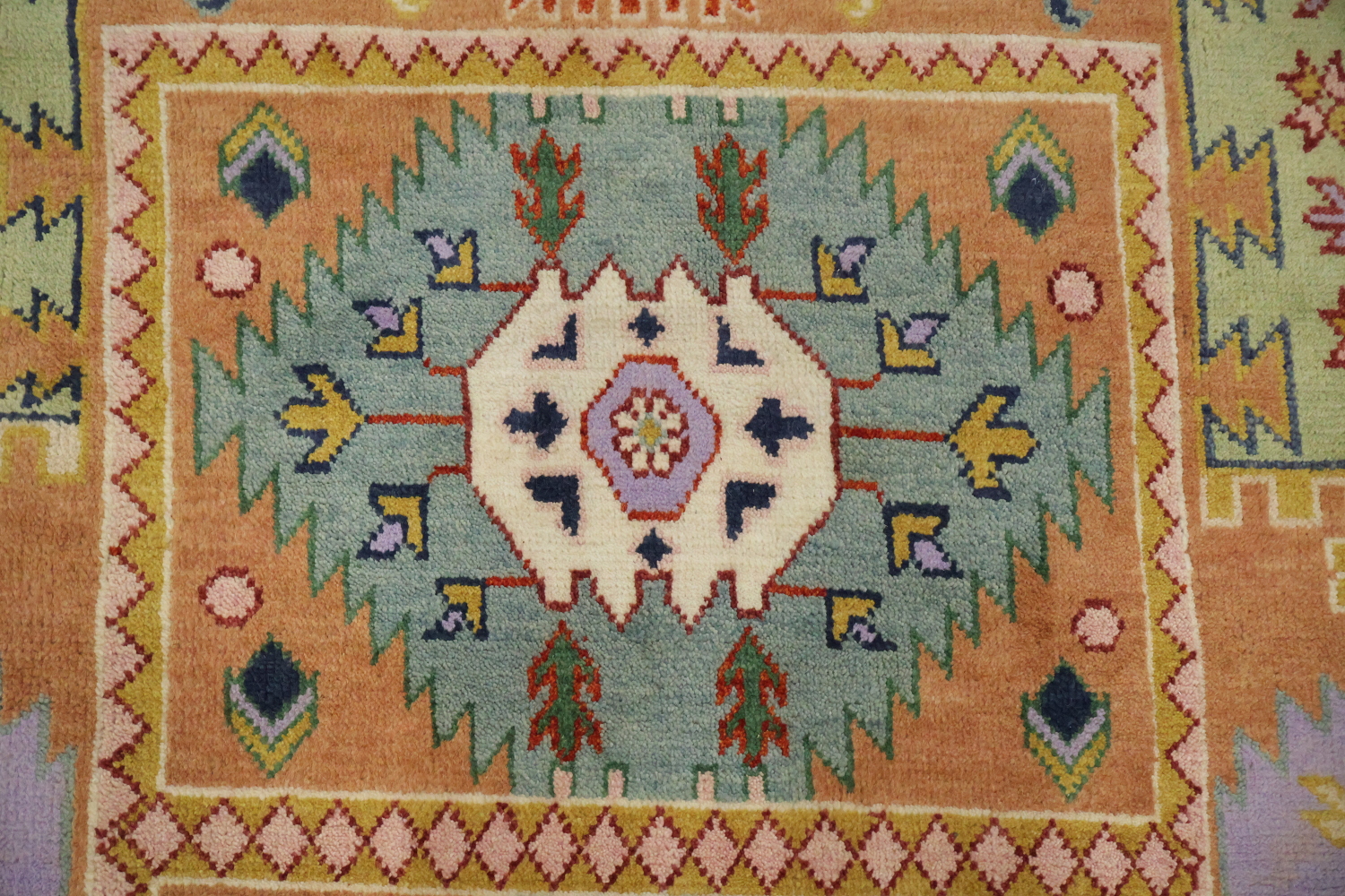 Eclectic Patchwork Style Rug in Warm Hues and Unique Motifs 9'x12'