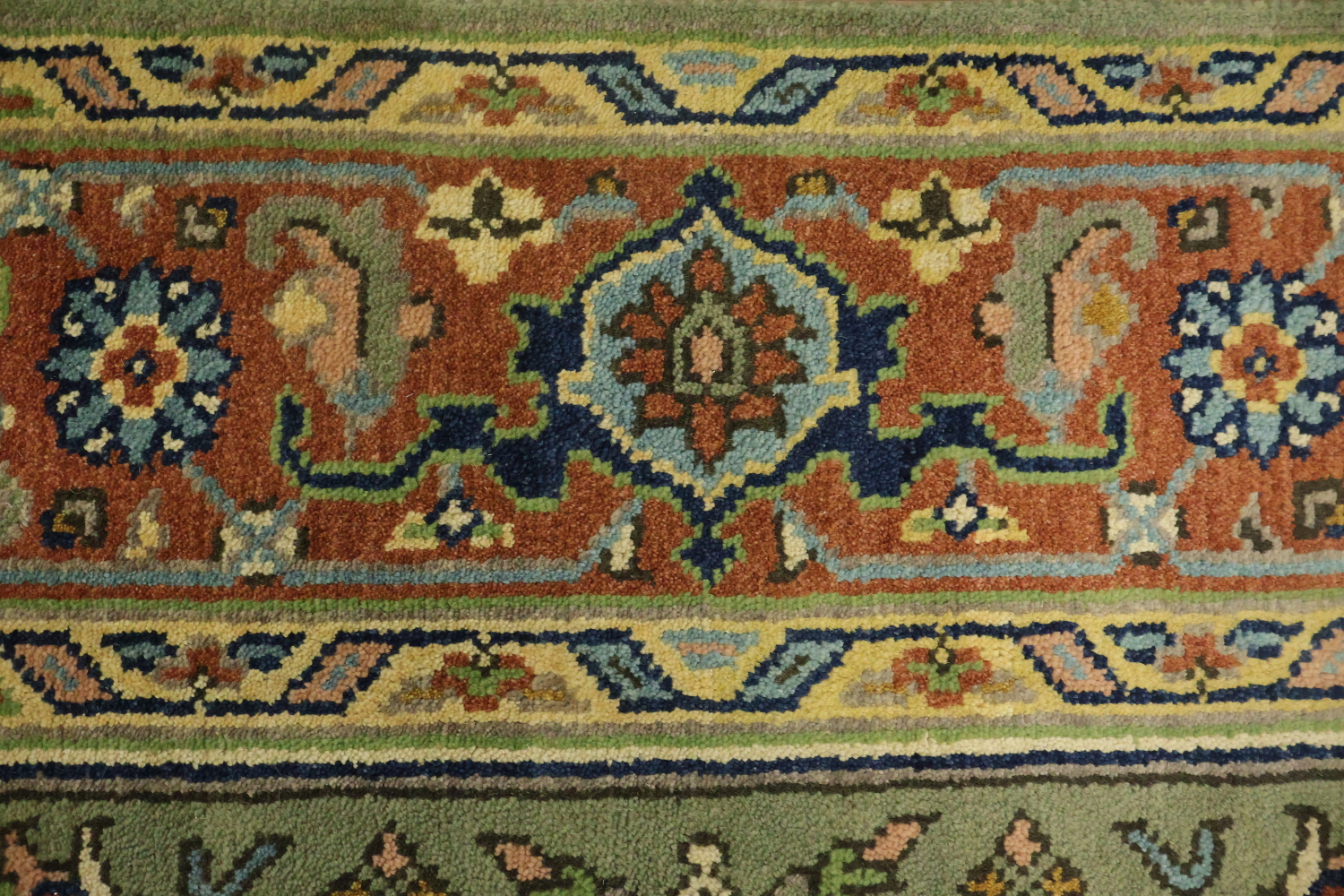 Traditional Green Heriz Serapi Oriental Area Rug 8x10 ft