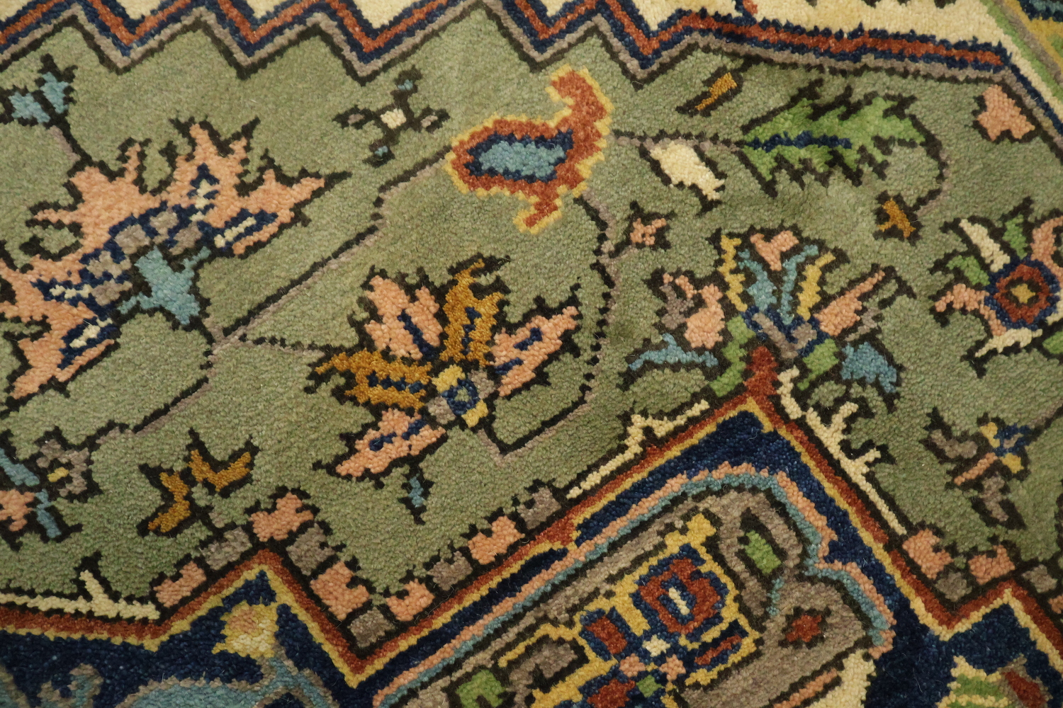 Traditional Green Heriz Serapi Oriental Area Rug 8x10 ft