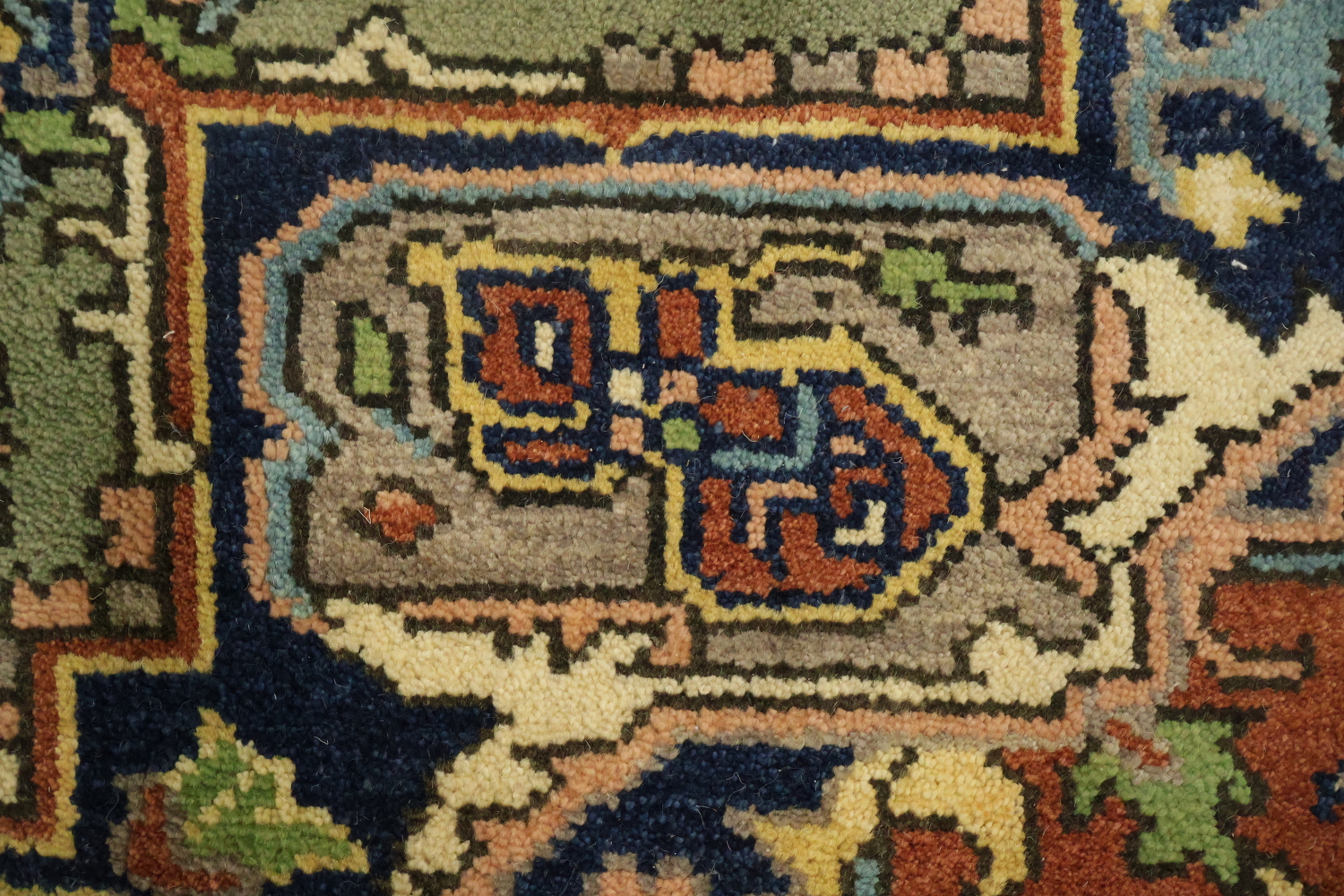 Traditional Green Heriz Serapi Oriental Area Rug 8x10 ft
