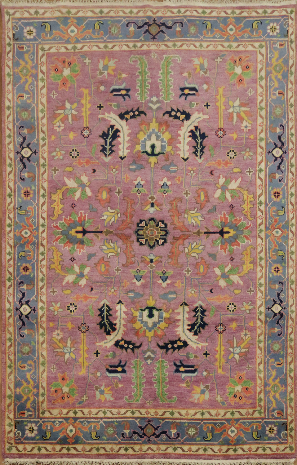 6'x9' Purple Vintage-Inspired Floral Rug for Elegant Spaces