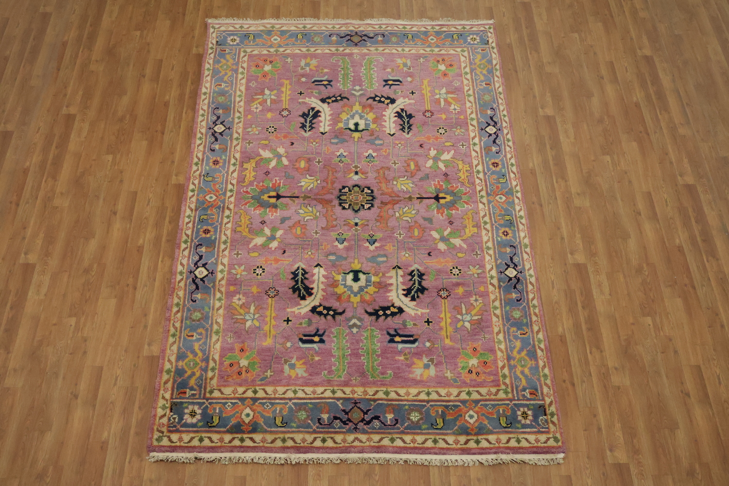 6'x9' Purple Vintage-Inspired Floral Rug for Elegant Spaces