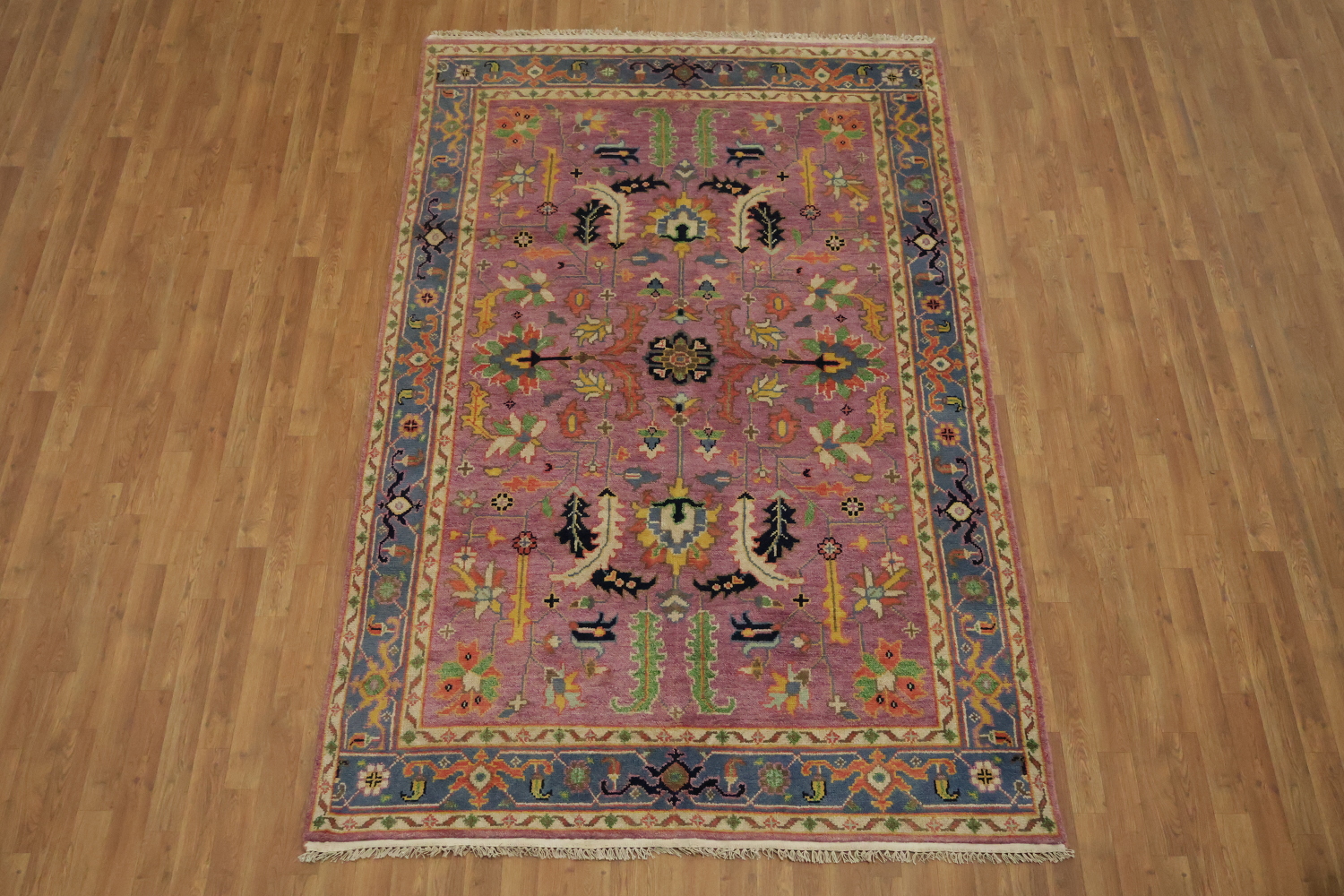 6'x9' Purple Vintage-Inspired Floral Rug for Elegant Spaces