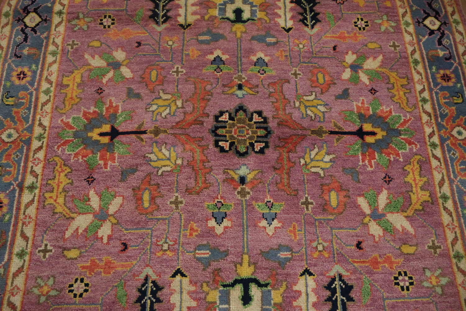 6'x9' Purple Vintage-Inspired Floral Rug for Elegant Spaces