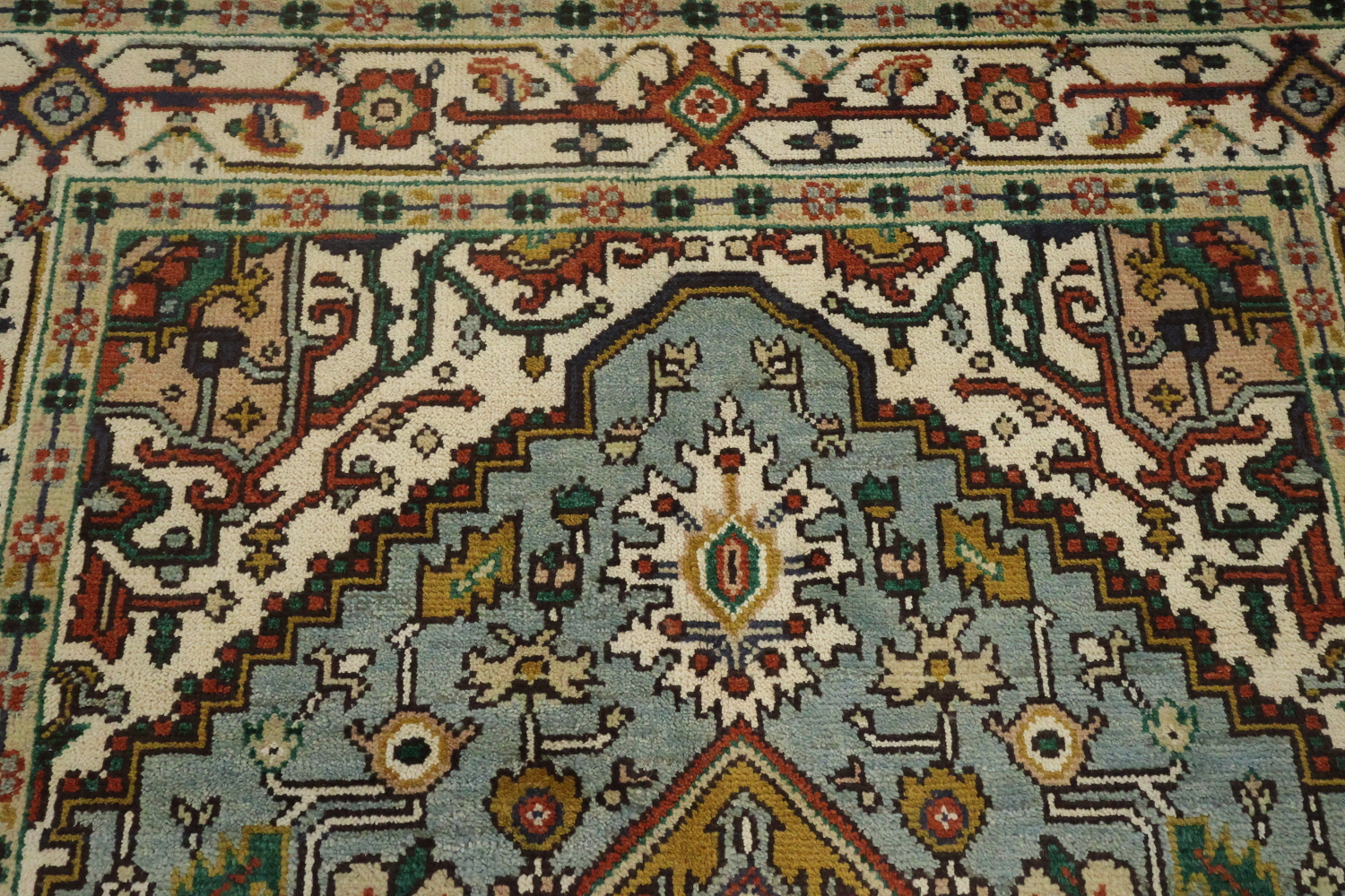 Light Blue Heriz Serapi Oriental Area Rug 6x9 ft