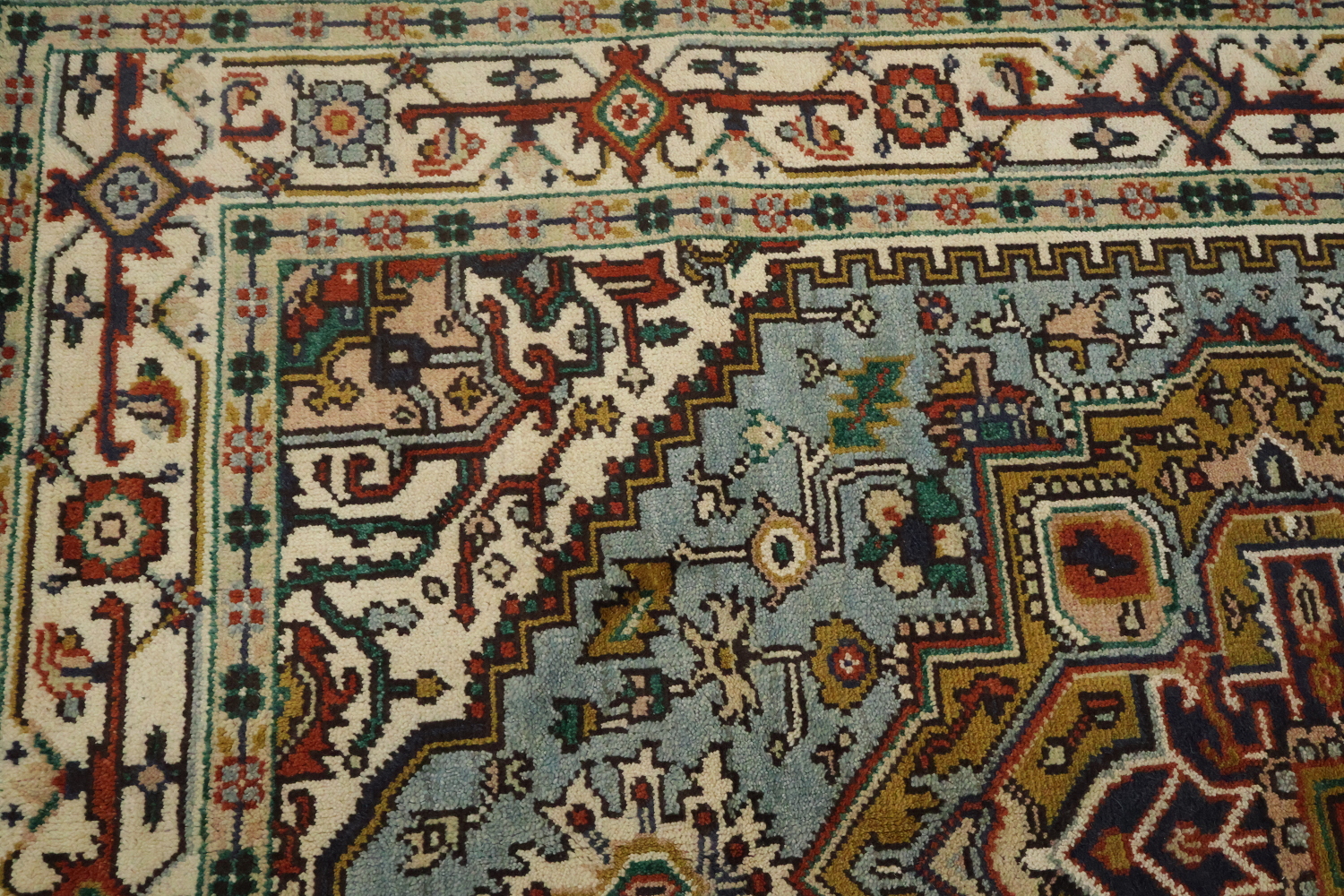 Light Blue Heriz Serapi Oriental Area Rug 6x9 ft
