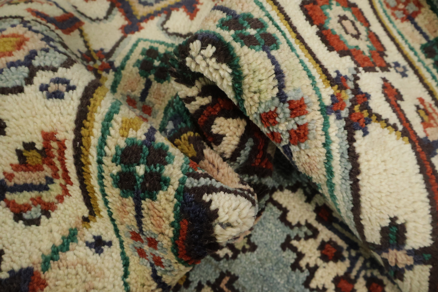 Light Blue Heriz Serapi Oriental Area Rug 6x9 ft
