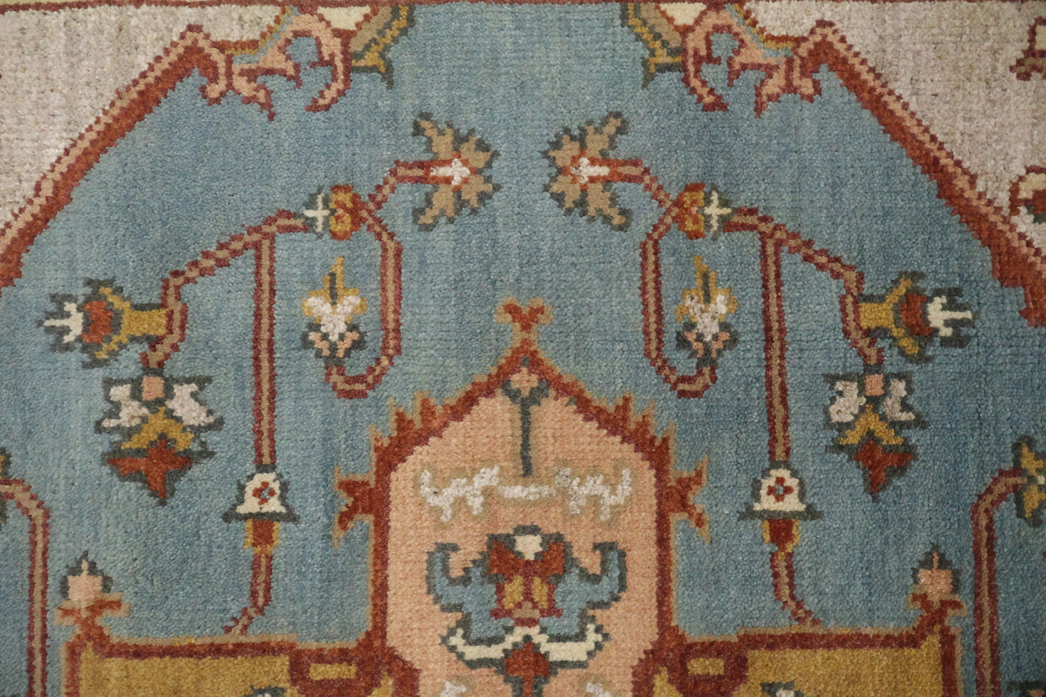 8'x10' Light Blue Heriz-Serapi Traditional Living Room Rug Wool