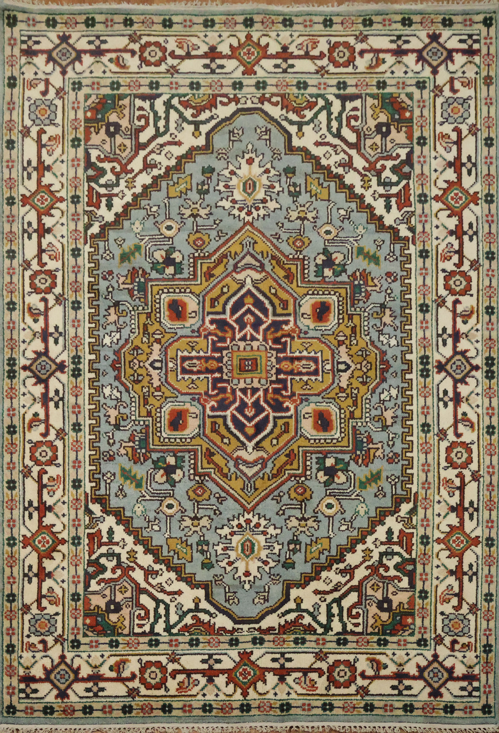 Luxurious Traditional Persian Style Rug Hand-Knotted Wool 6'x9'