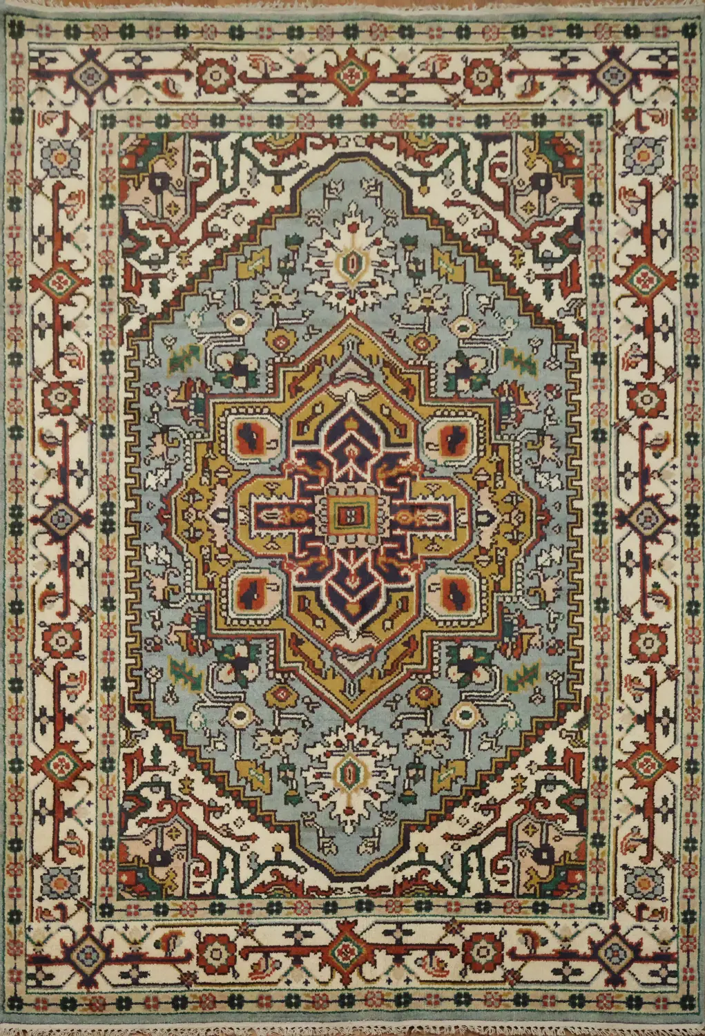 Luxurious Traditional Persian Style Rug Hand-Knotted Wool 6'x9'
