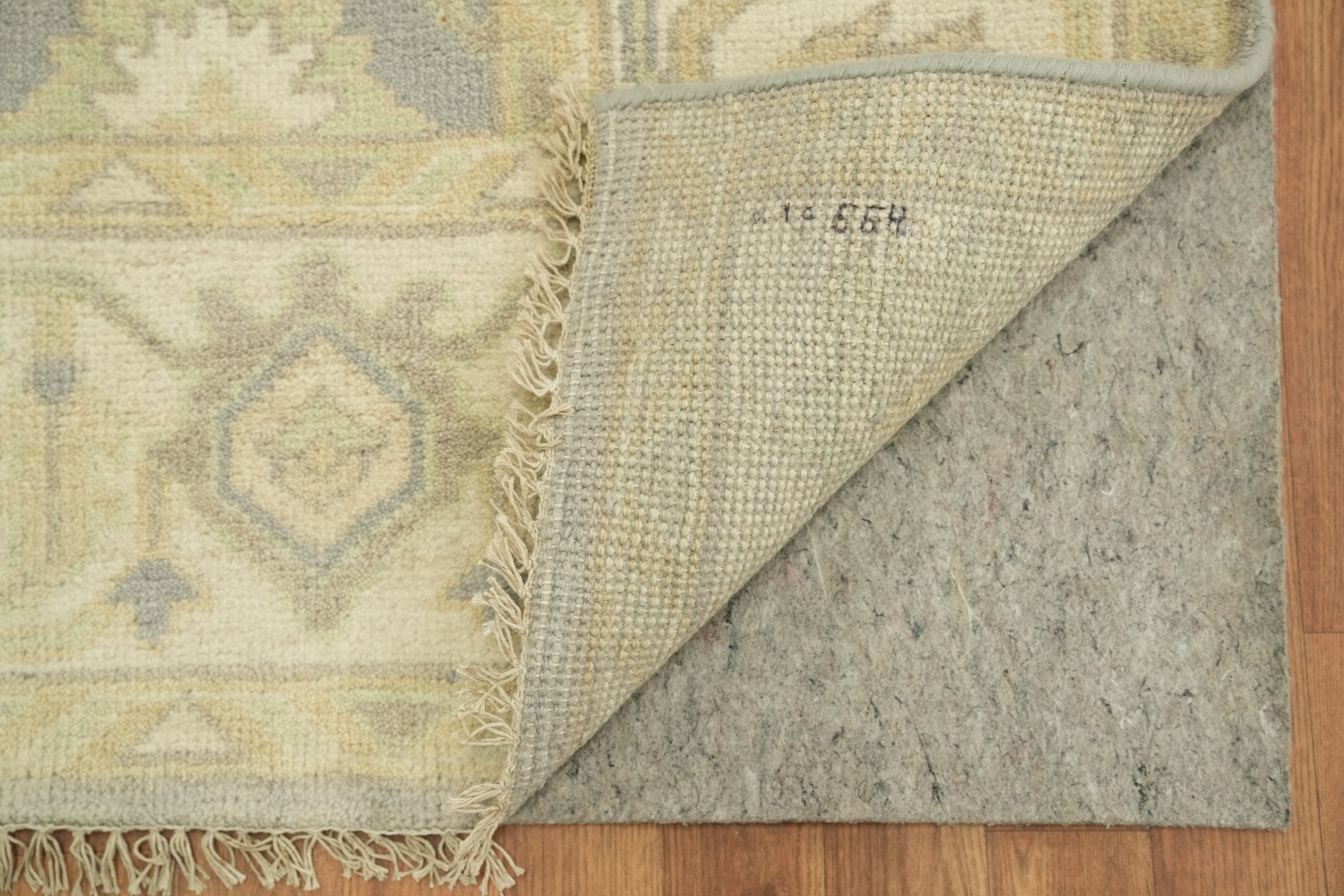 Oushak Indian Beige and Gray Rug with Timeless Design 8x10