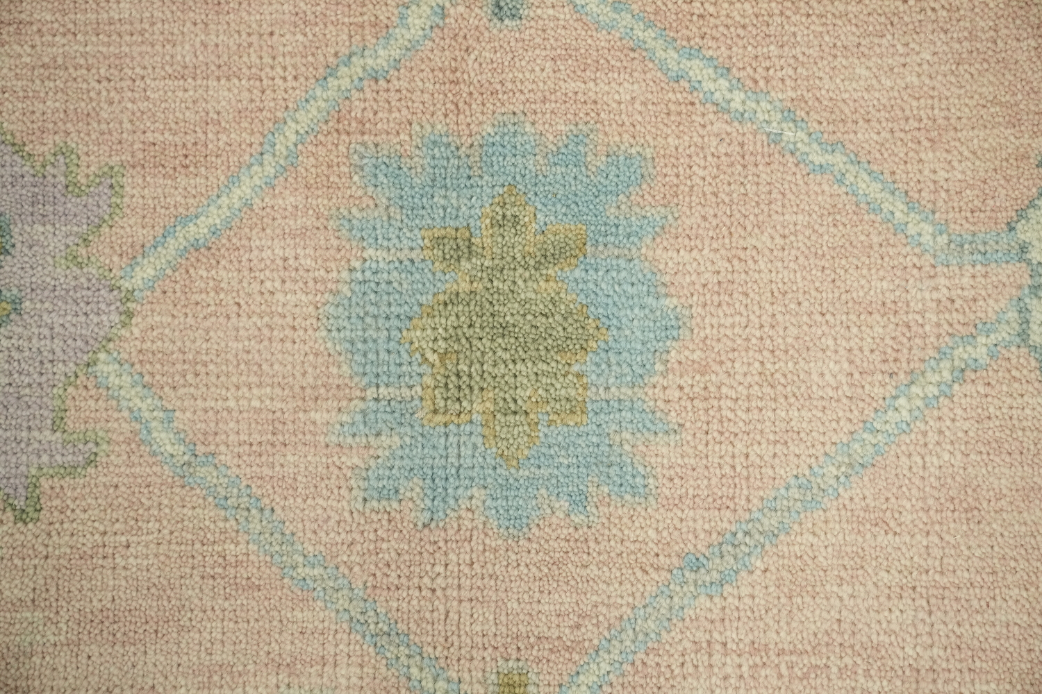 Light Pink Traditional Floral Oushak Area Rug 8'x10'