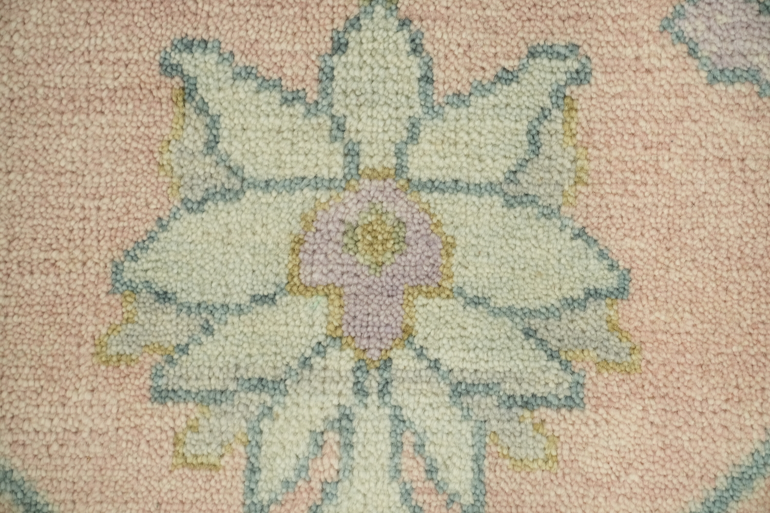Light Pink Traditional Floral Oushak Area Rug 8'x10'
