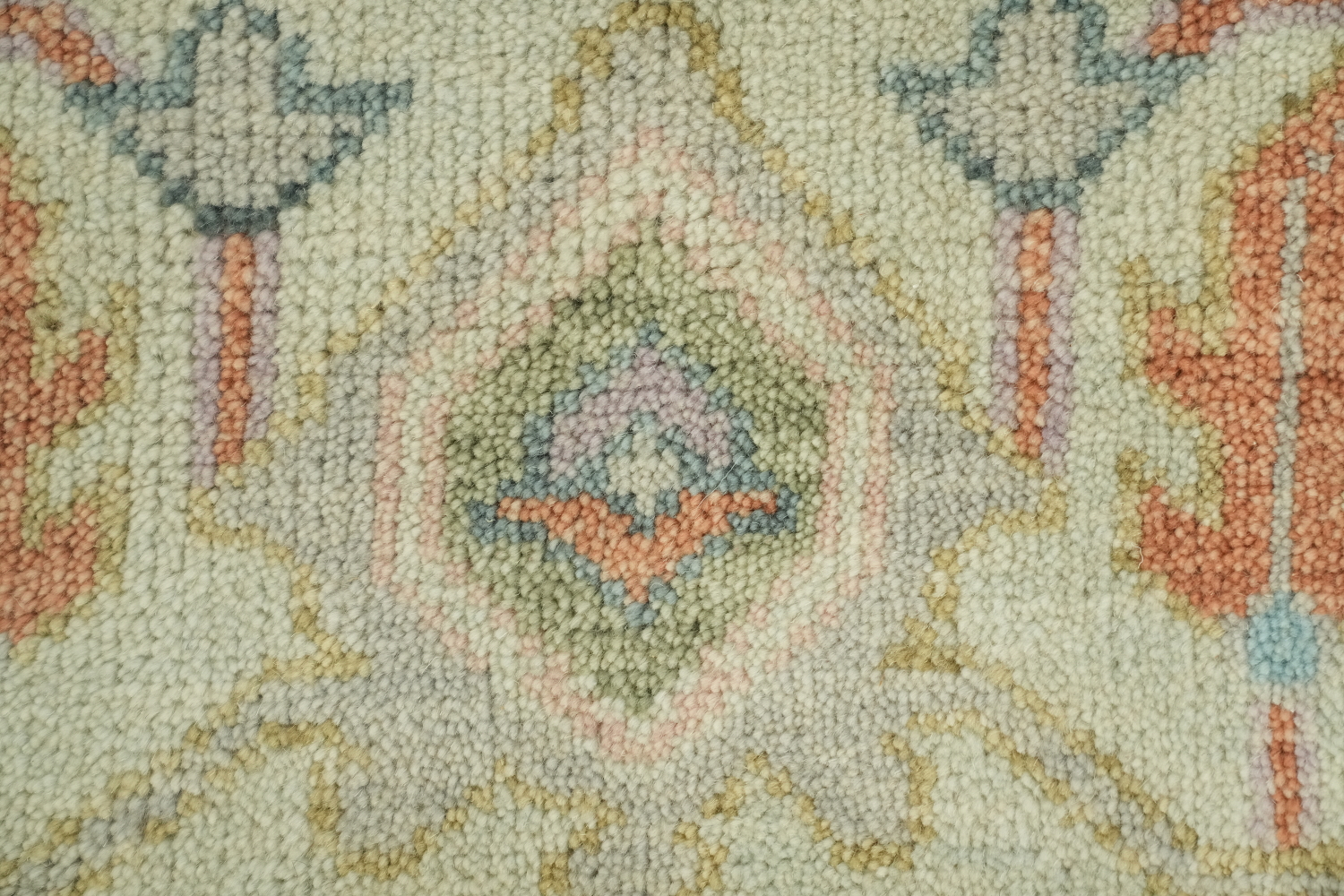 Light Pink Traditional Floral Oushak Area Rug 8'x10'
