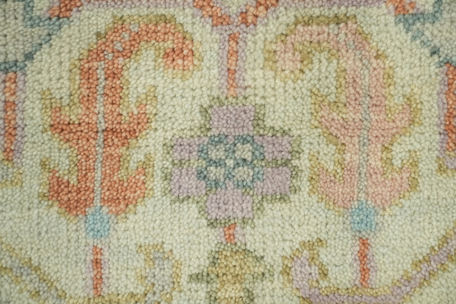 Light Pink Traditional Floral Oushak Area Rug 8'x10'