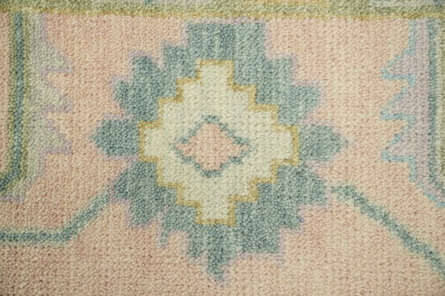 Light Pink Traditional Floral Oushak Area Rug 8'x10'