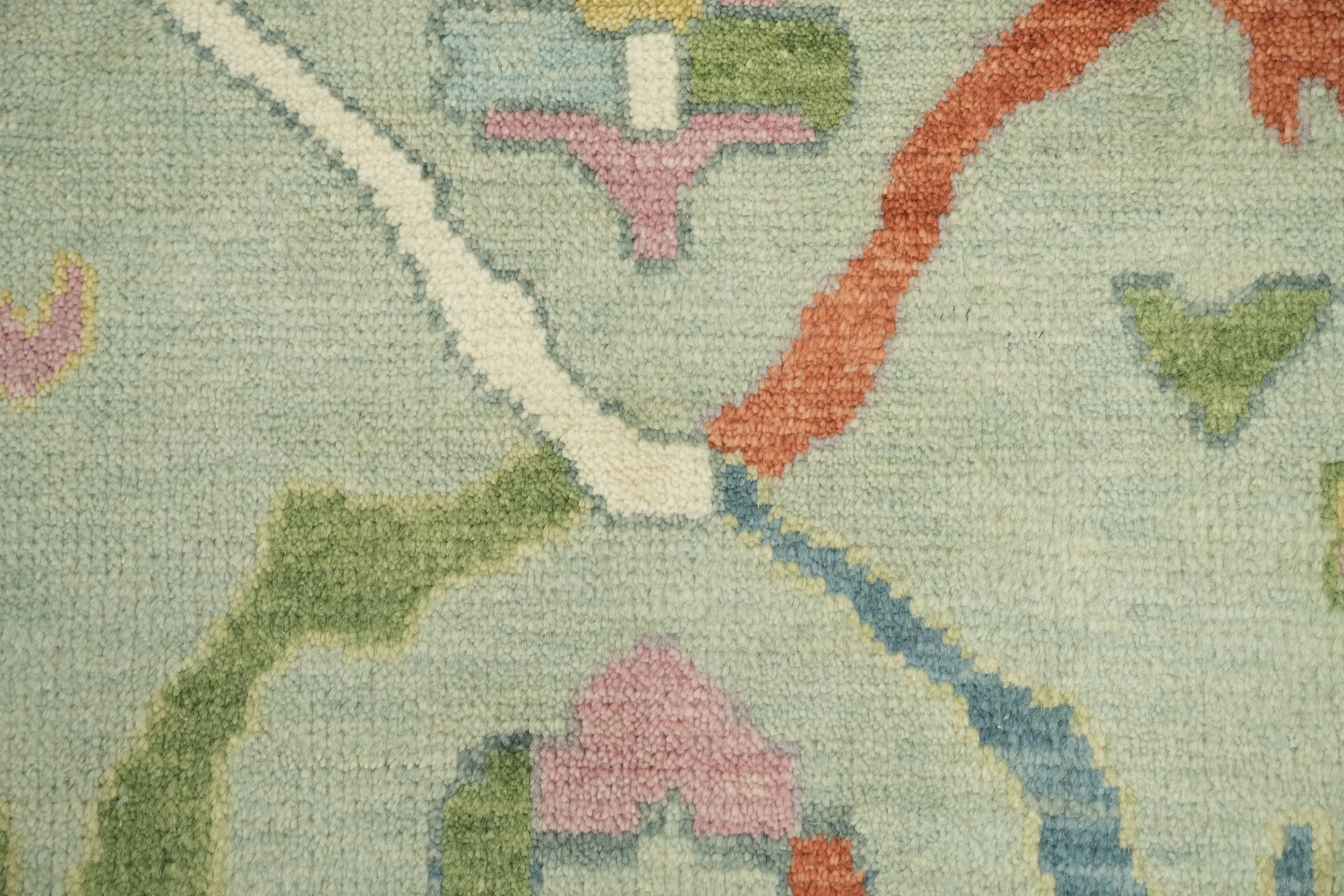 Tranquil Pastel Rug with Intricate Ornamental Design 9'x12'