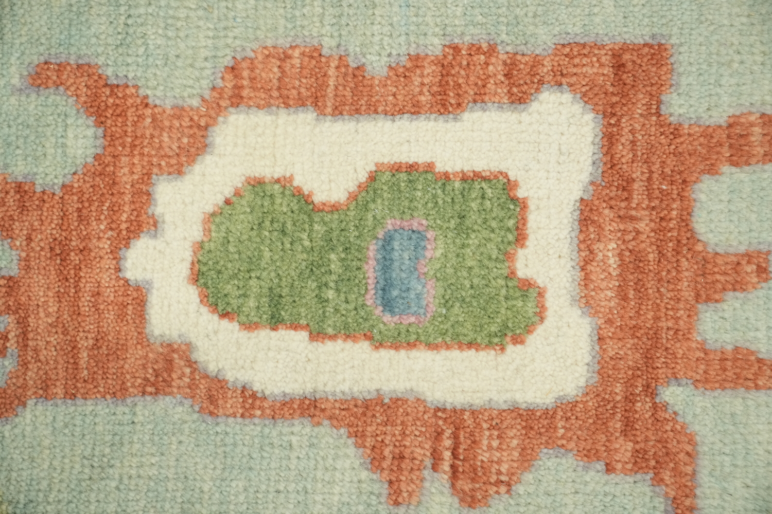 Tranquil Pastel Rug with Intricate Ornamental Design 9'x12'
