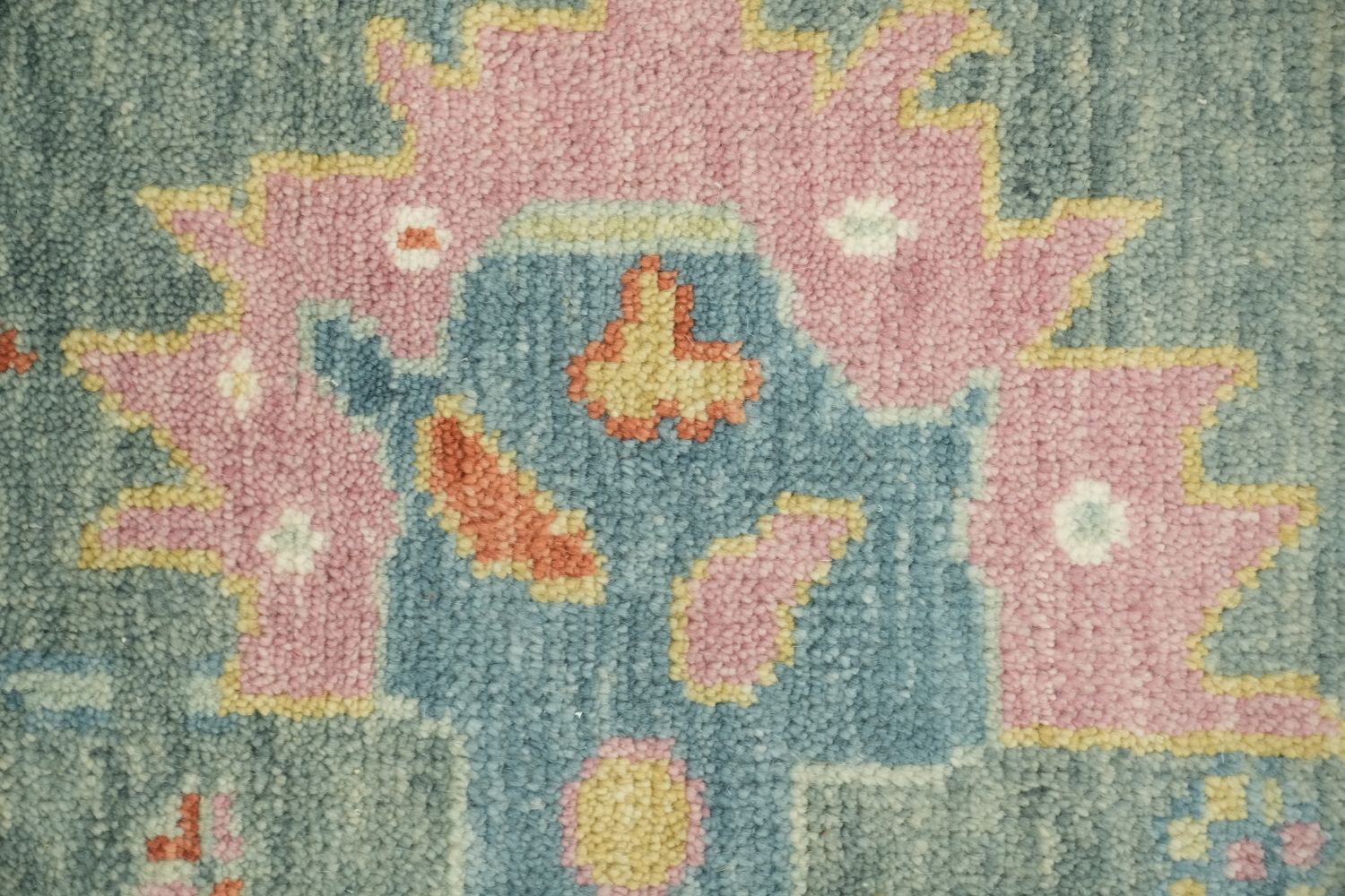 Tranquil Pastel Rug with Intricate Ornamental Design 9'x12'