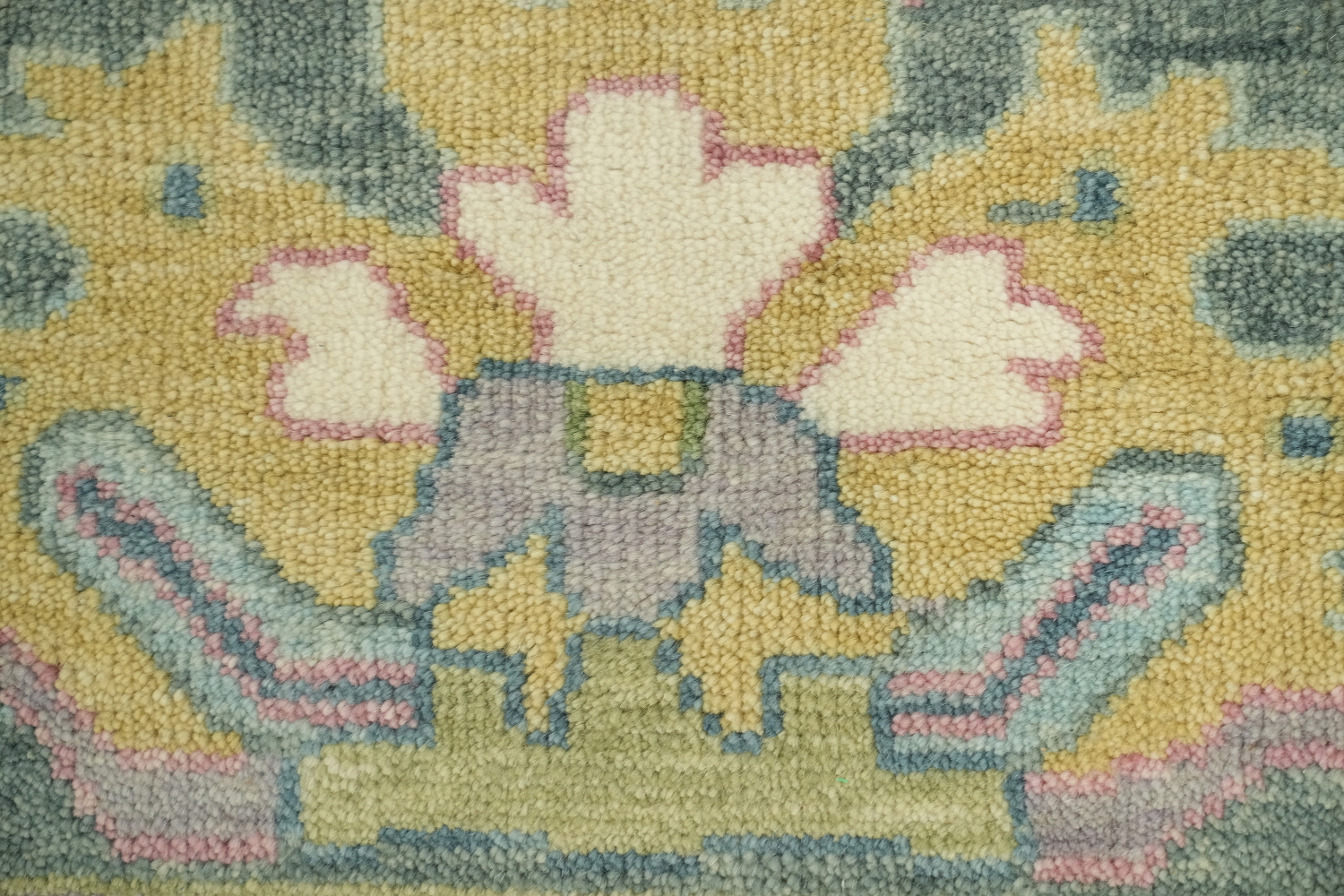 Tranquil Pastel Rug with Intricate Ornamental Design 9'x12'