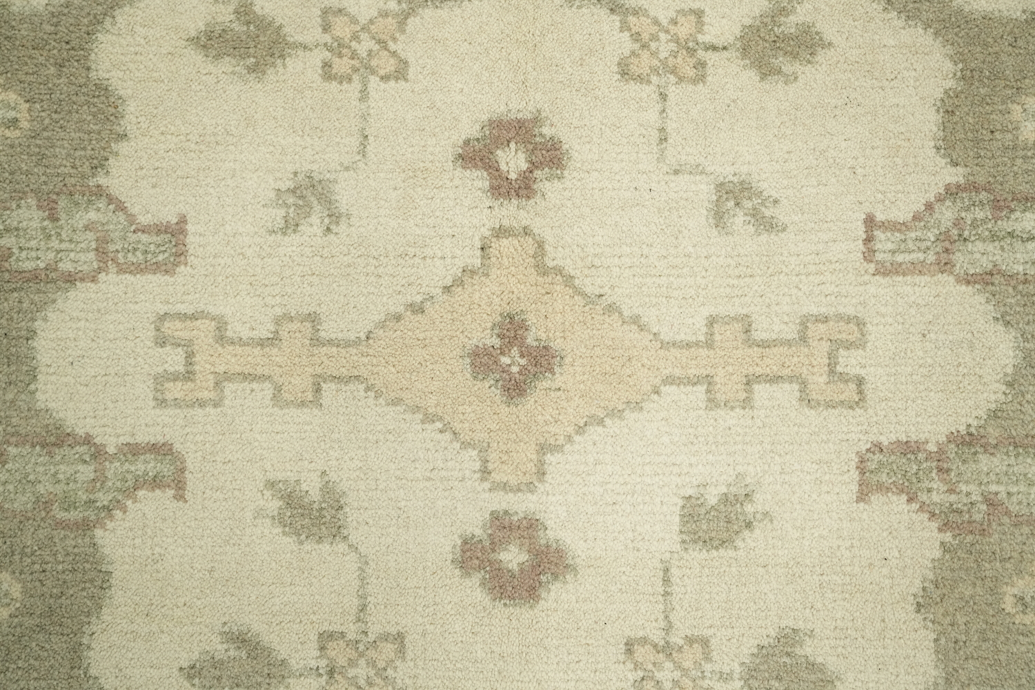 Classic Beige Toned Oushak Indian Wool Rug 8x10