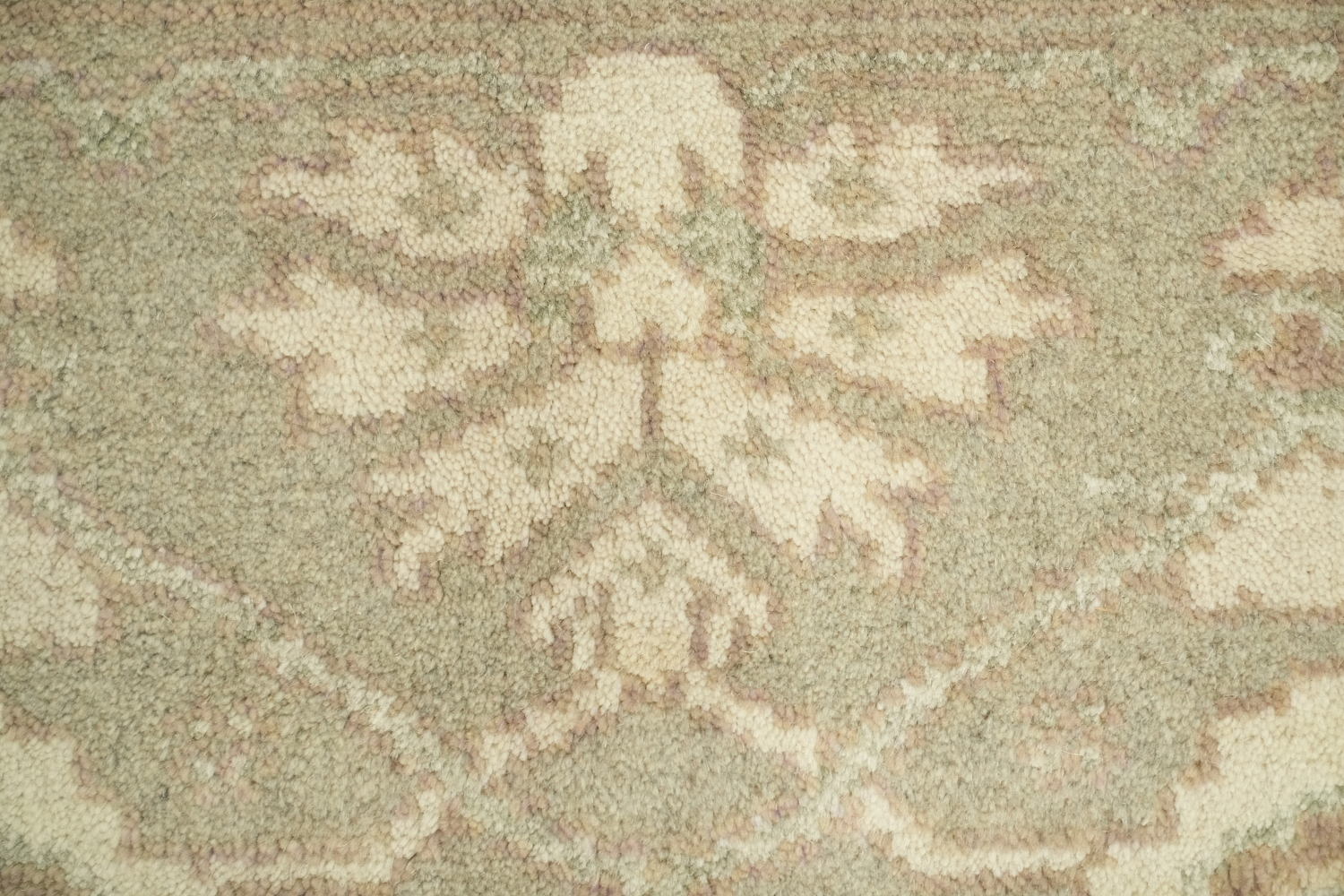 Classic Beige Toned Oushak Indian Wool Rug 8x10
