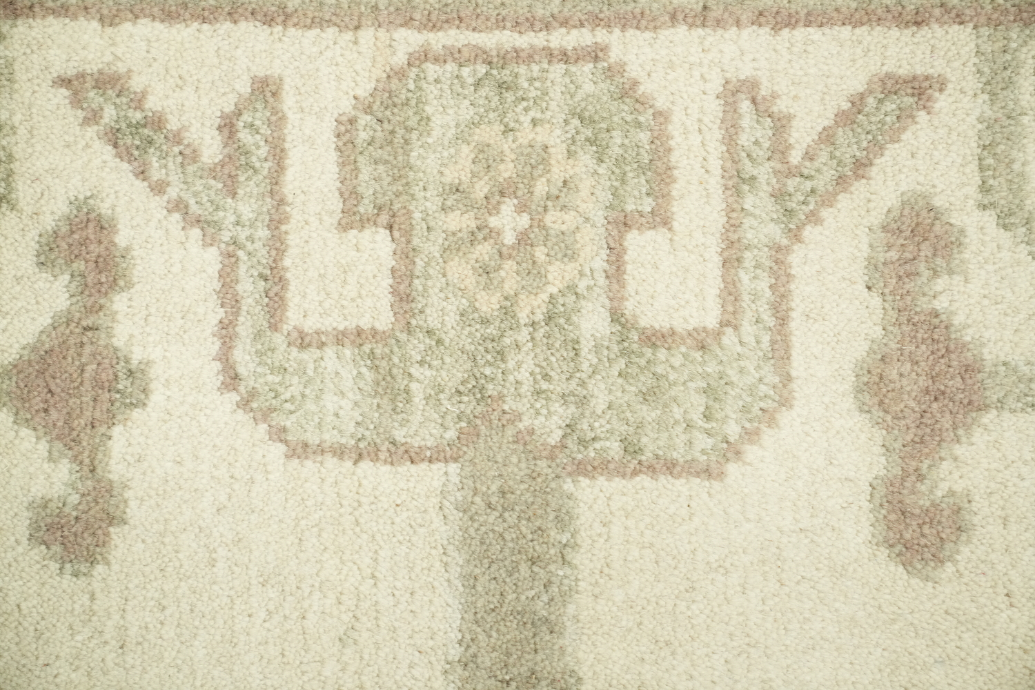 Classic Beige Toned Oushak Indian Wool Rug 8x10