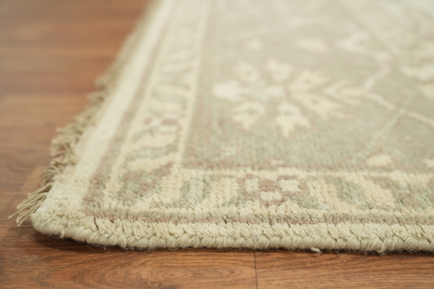 Classic Beige Toned Oushak Indian Wool Rug 8x10