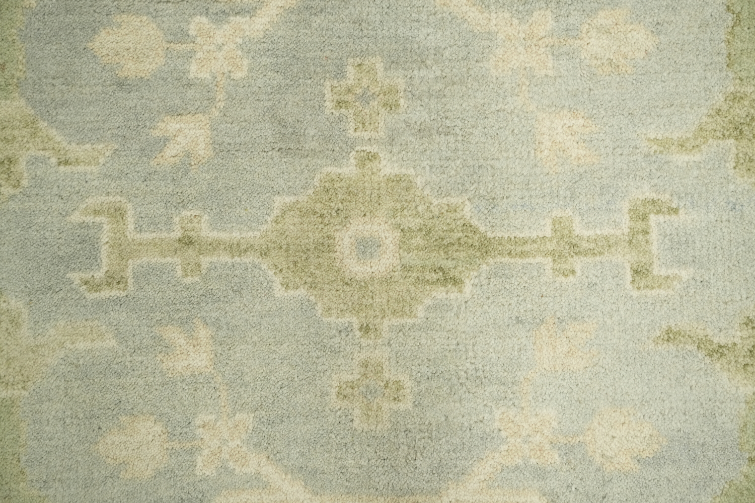 Elegant Cream and Blue Rug with Intricate Floral Pattern 8'x10'
