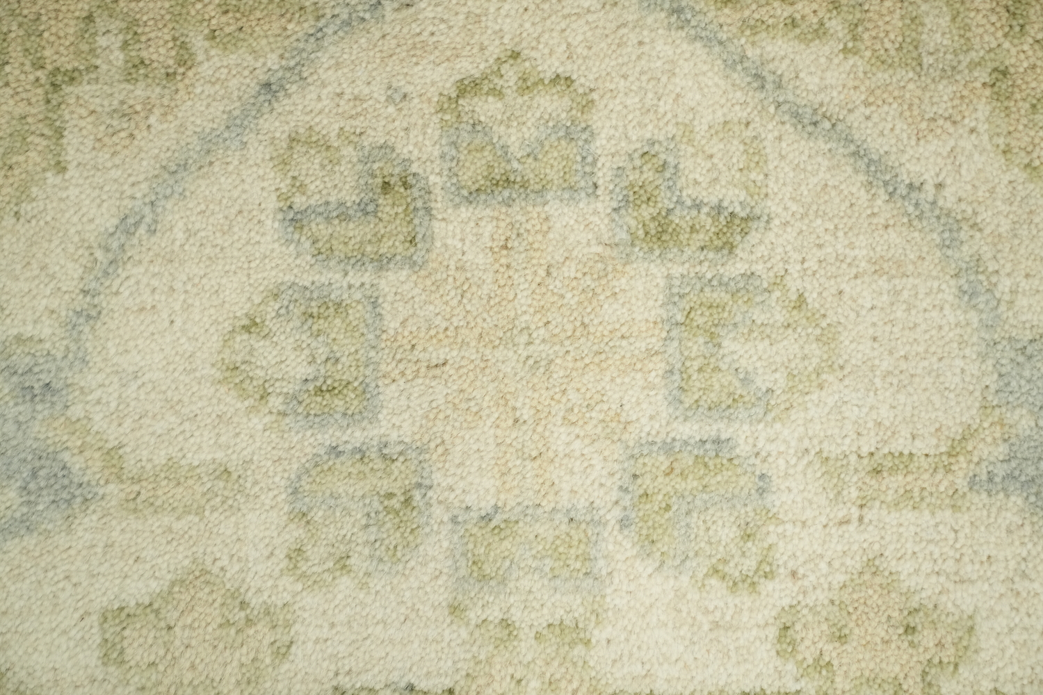 Elegant Cream and Blue Rug with Intricate Floral Pattern 8'x10'
